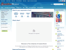 Tablet Screenshot of creationworks.com